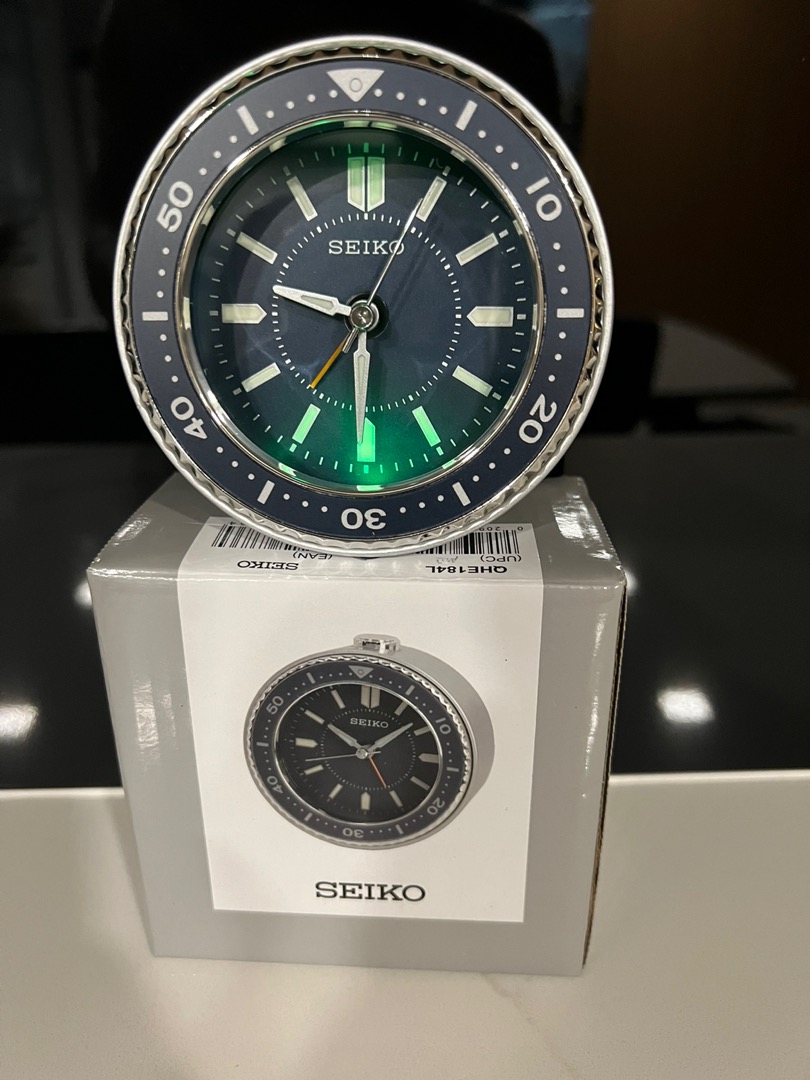 Original) Seiko Mai Quiet Sweep Second Alarm Clock QHE184 | Shopee Singapore