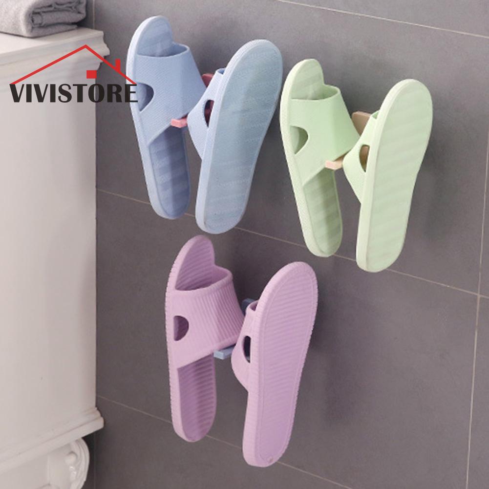 Mini Wall Mounted Shoes Storage Rack Shelf Self Adhesive Slippers Holder Hanger Shopee Singapore