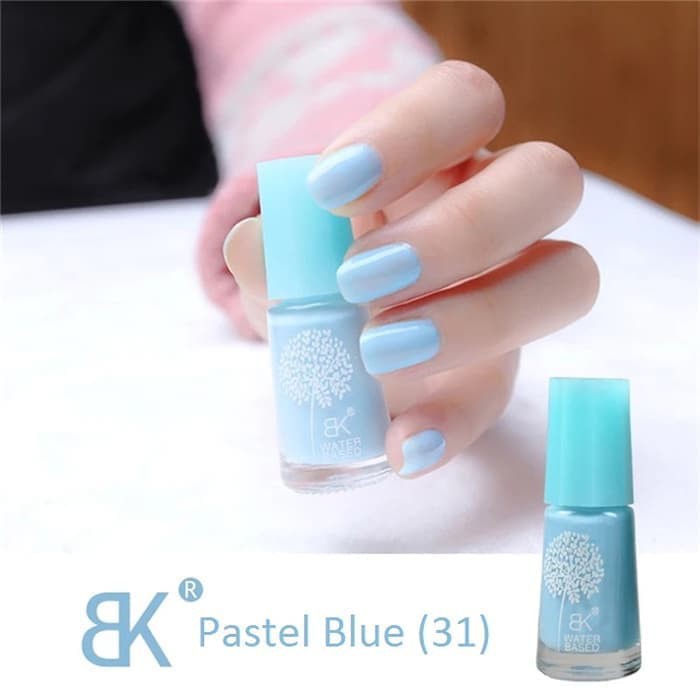 Shop Malaysia Nail Polish Peel Off Bk Turquoise Blue Shopee Singapore