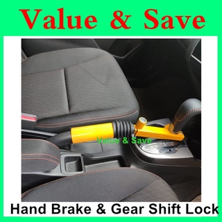 [Shop Malaysia] Car Handbrake Lock + Gear Shifter Anti Theft Safety Lock 2IN1 Gearlock Hand Brake Security Car Pengunci kereta