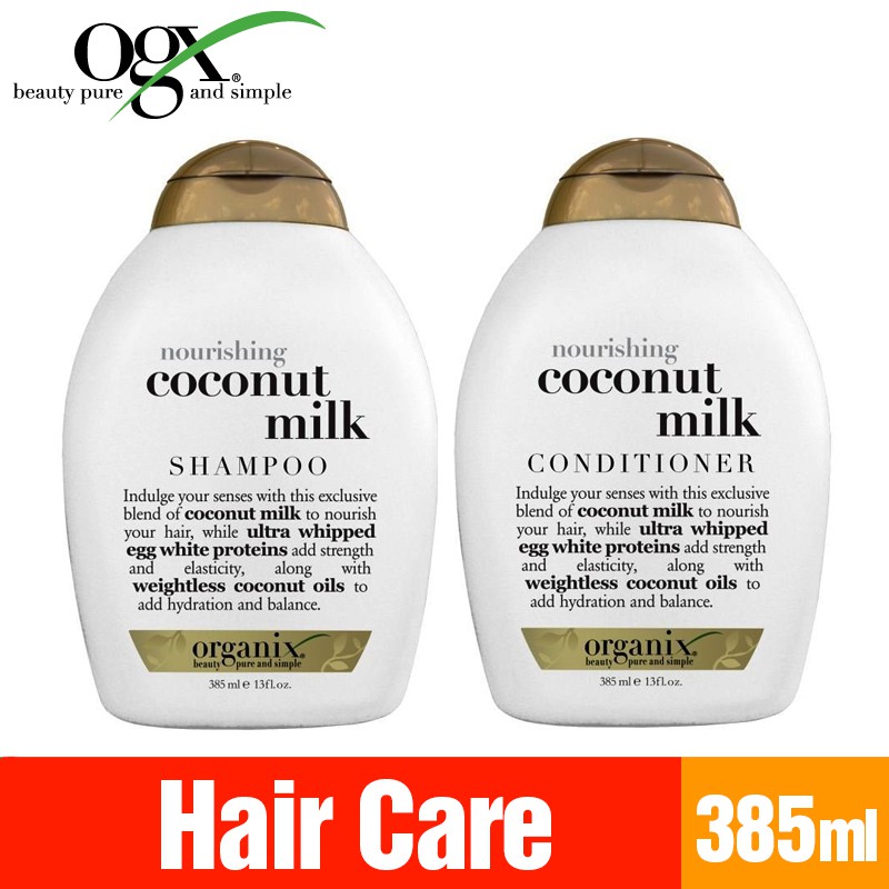 Ogx Coconut Milk Shampoo Conditioner 385ml Shopee Singapore