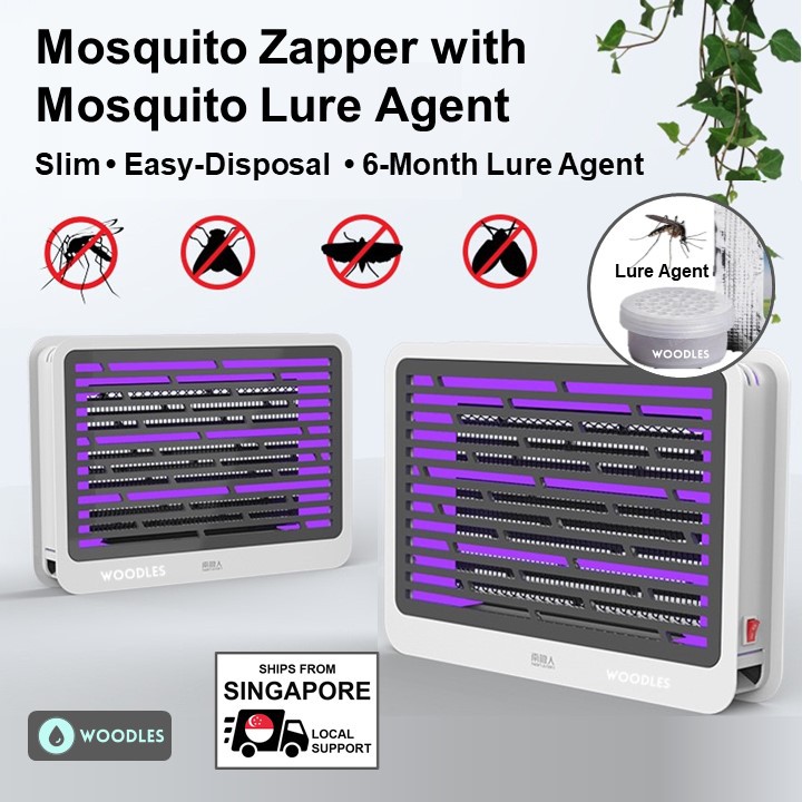 Sg Stock Woodles Mosquito Zapper 6 Mth Lure Agent Killer Lamp Electric Insect Repellent Trap Uv Led Bug Pest Control Shopee Singapore