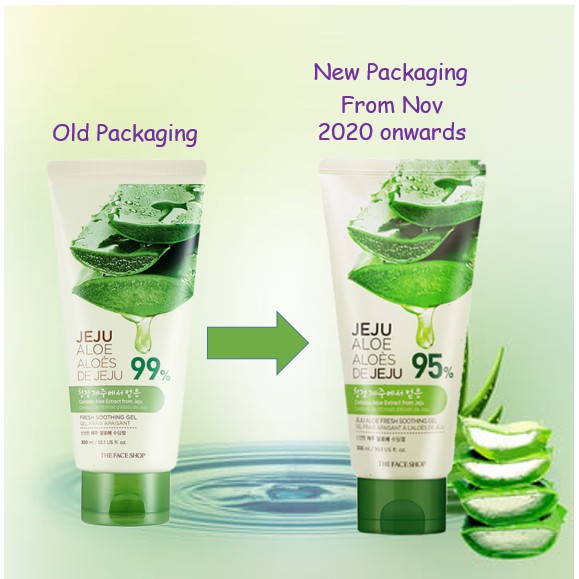 The Face Shop Jeju Aloe 95 Fresh Soothing Gel Tube Packaging