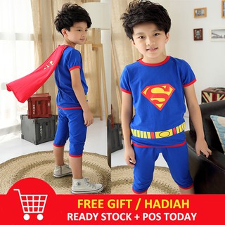 boys superman shirt with cape