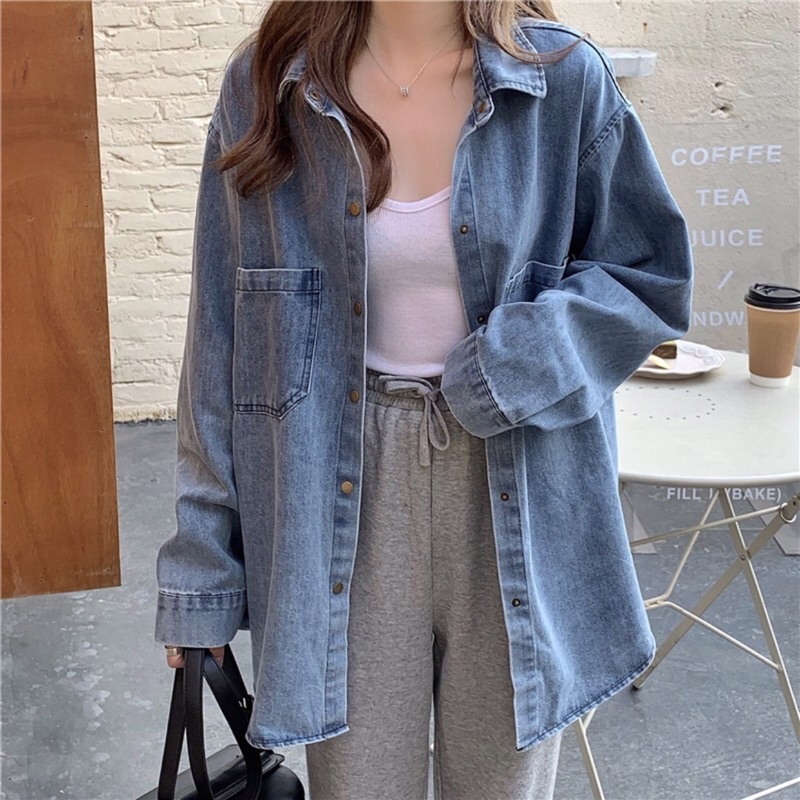 korean style denim jacket