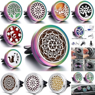 Car Air Freshener Smell Perfume Diffuser Clip Auto Vent Essential Oil Stainless Steel Locket Interior Accessories
