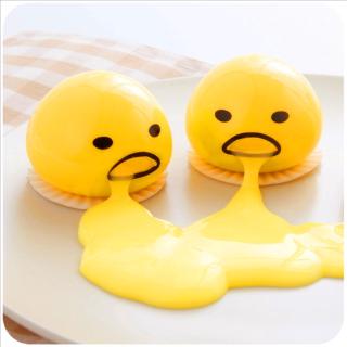 Soft vomiting yellow egg yolk lazy egg joke ball Funny ...