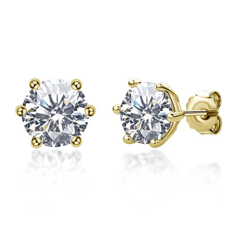 Real Moissanite diamond Earrings S925 Sterling Silver With GRA ...