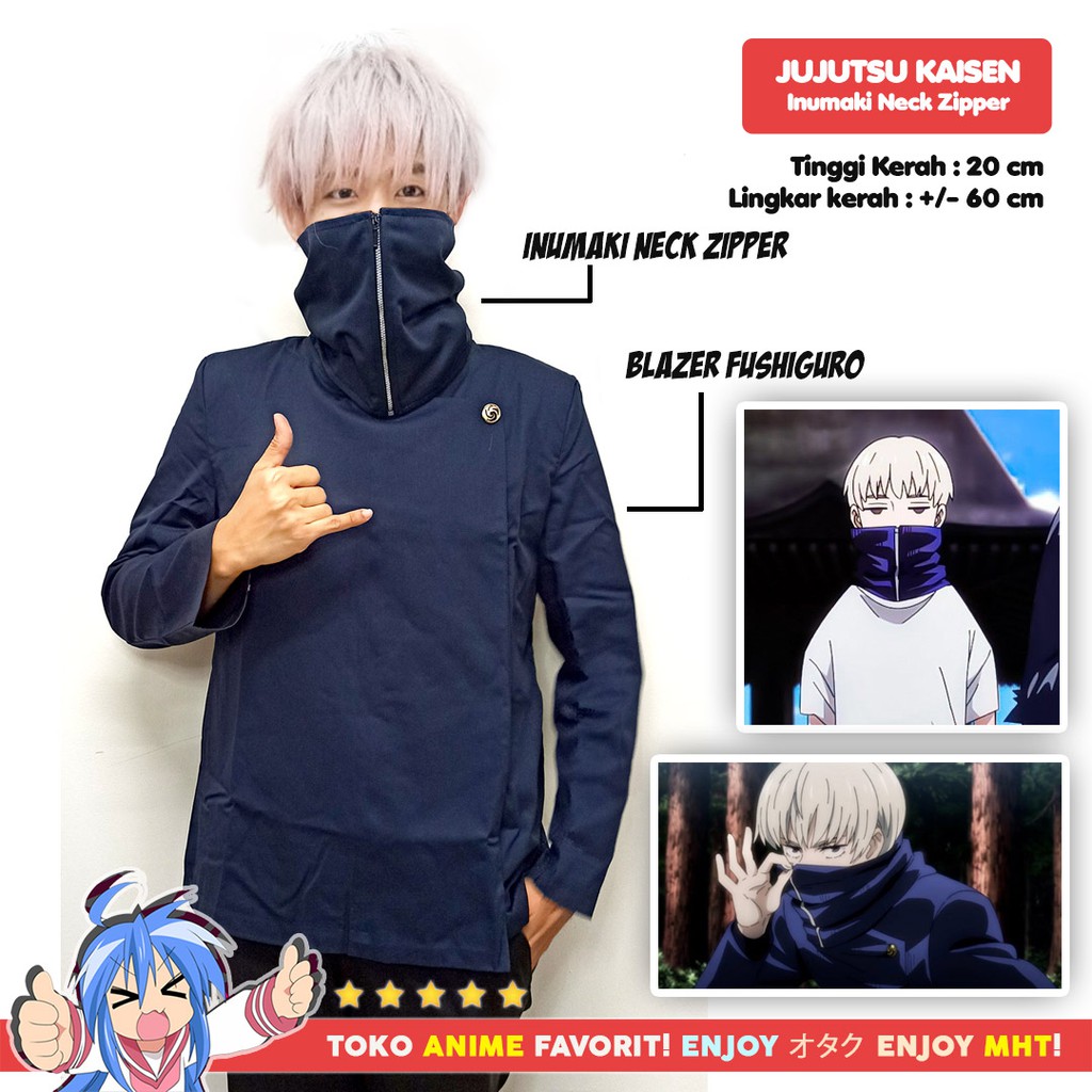 Jujutsu Kaisen Inumaki Toge With Neck Zipper Cosplay Anime Blazer Jacket Gakuran Shopee Singapore 2276