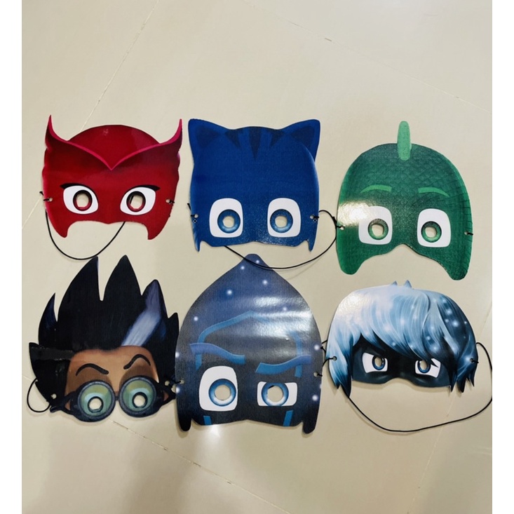 [sg Ready Stock] Pj Mask Laminated Mask For Kids Pj Mask Party 