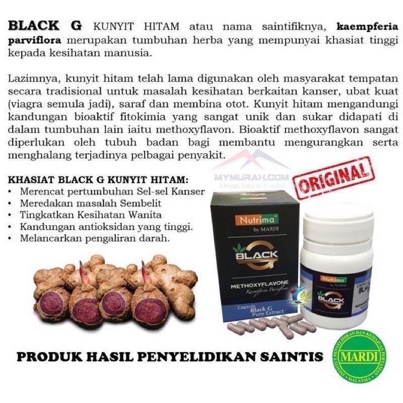 Original Turmeric Black G Mardi Nutrima Mardi Mardi Shopee Singapore