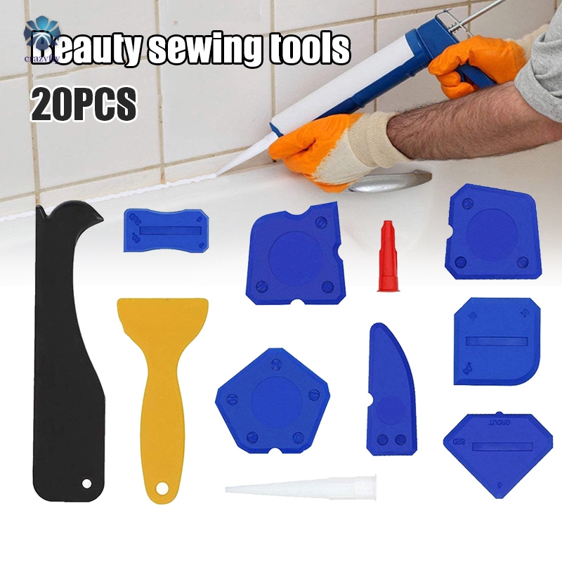☀Ultra Low Price☀ 20Pcs/set Caulking Tool Kit with Silicone Scraper