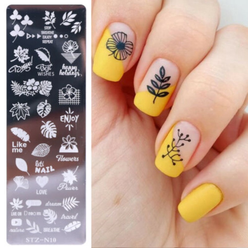 DIY Nail Art Stamping Plates Nail Polish Stamper Tool | Shopee Singapore
