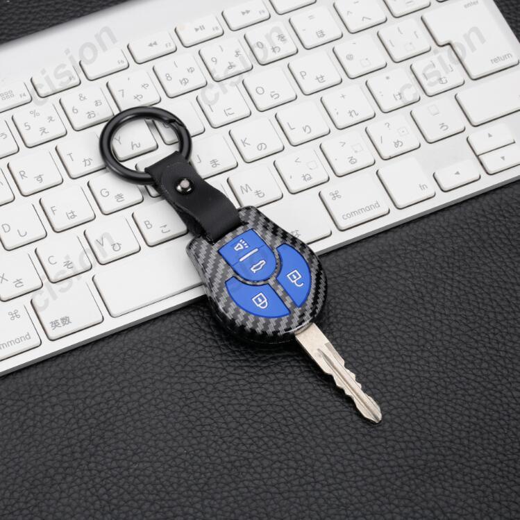 ABS Carbon Fiber Car Remote Key Fob Case Cover Shell Protector Keychain For Nissan Sentra Versa Tiida Juke Micra Note Styling