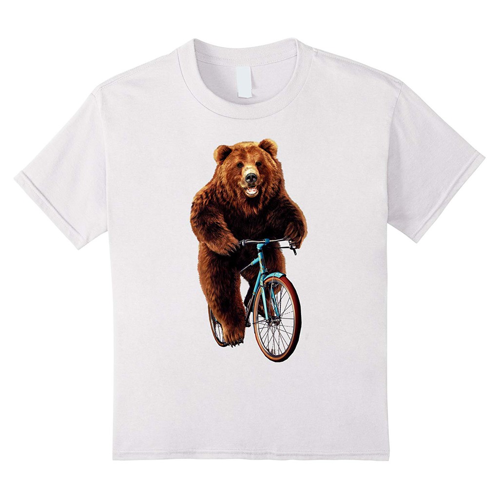 bear on bike t shirt