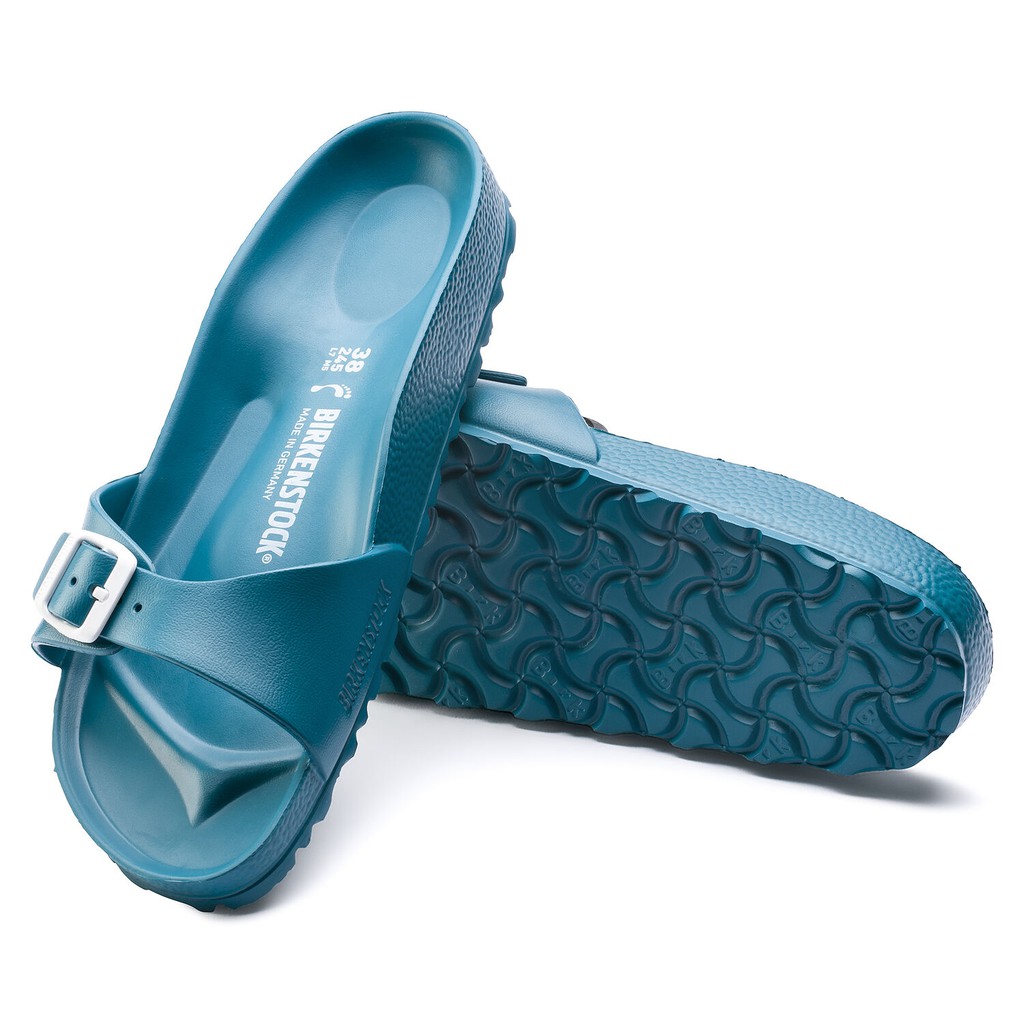 teal rubber birkenstocks