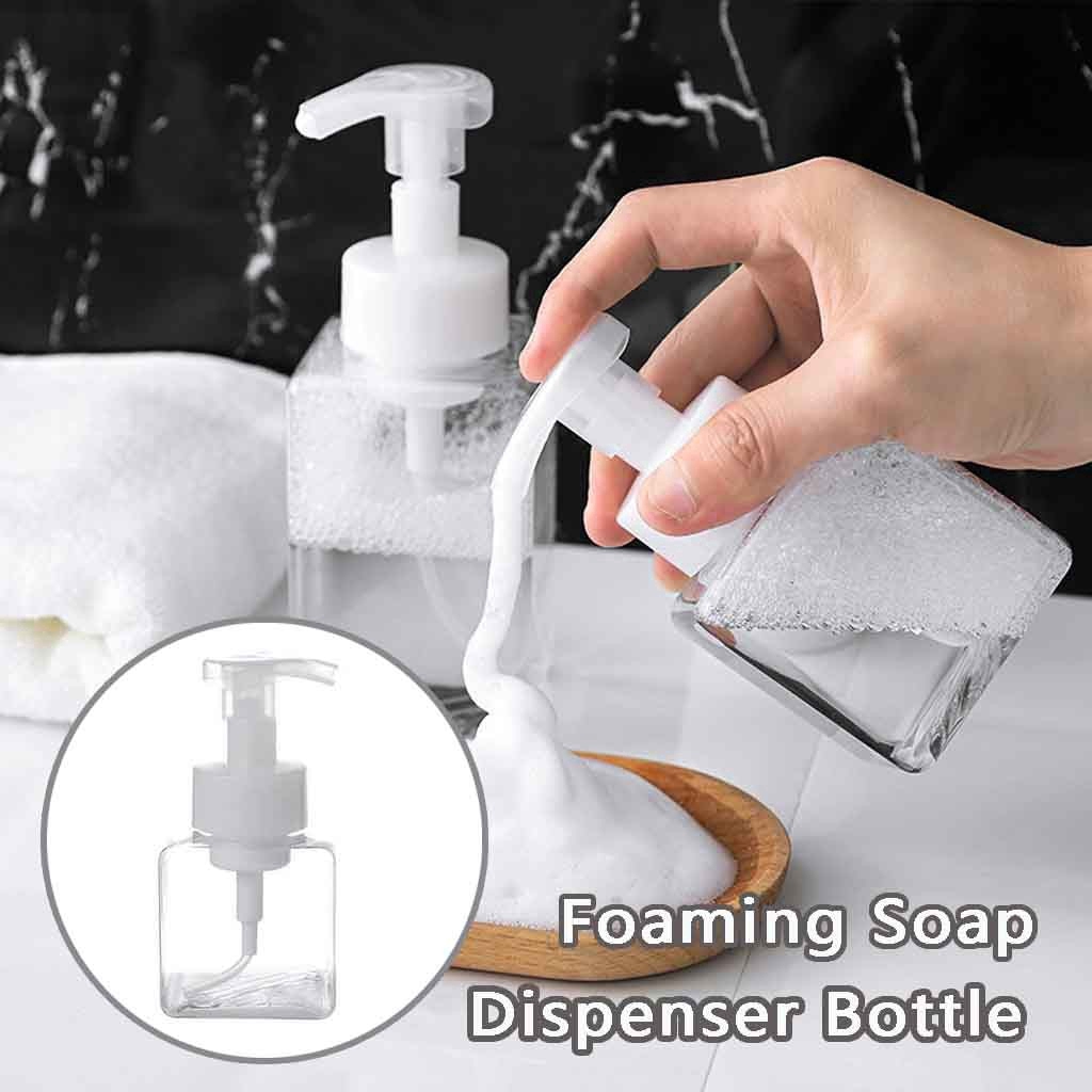 250/450ml Dispenser Soap Foam Foaming Pump Empty Square Bottle Plastic Travel Clear Bottle Liquid Shower Gel Foam Pump