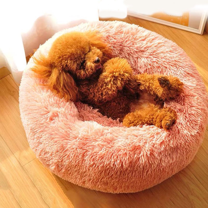 Pet Round Soft Cozy Kennel Bed Pet Bed For Pet Dog Cat Bed Cat Bed Winter Dog S Cat S Nest All Year Round Dog Bed Cat Dog Pillow Shopee Singapore