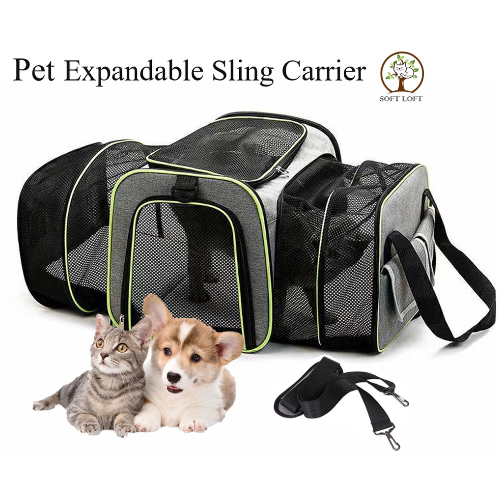 Pet Carrier Airline Approved, Expandable Foldable Soft-Sided Dog Carrier, 3  Open Doors, 1 Reflective Tapes, Pet Carriers | Shopee Singapore