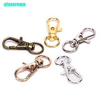 50Pcs Lobster Clasp Keyring Trigger Clip Key Chain Ring Holder 10/12/14mm Hooks 