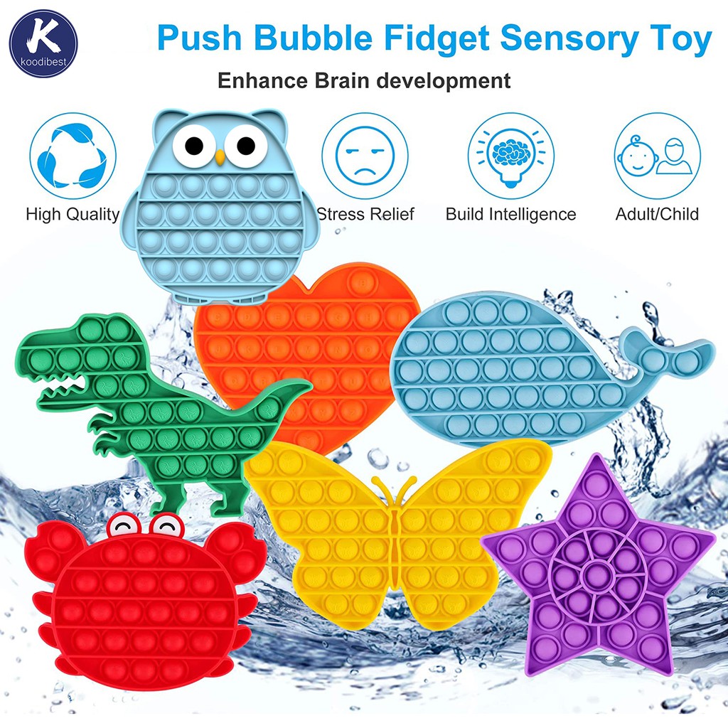 New Push Pop it Bubble Stress Reliever Toys Adult Child Funny Anti-stress  Fidget Reliver Stress Relief | Shopee Singapore