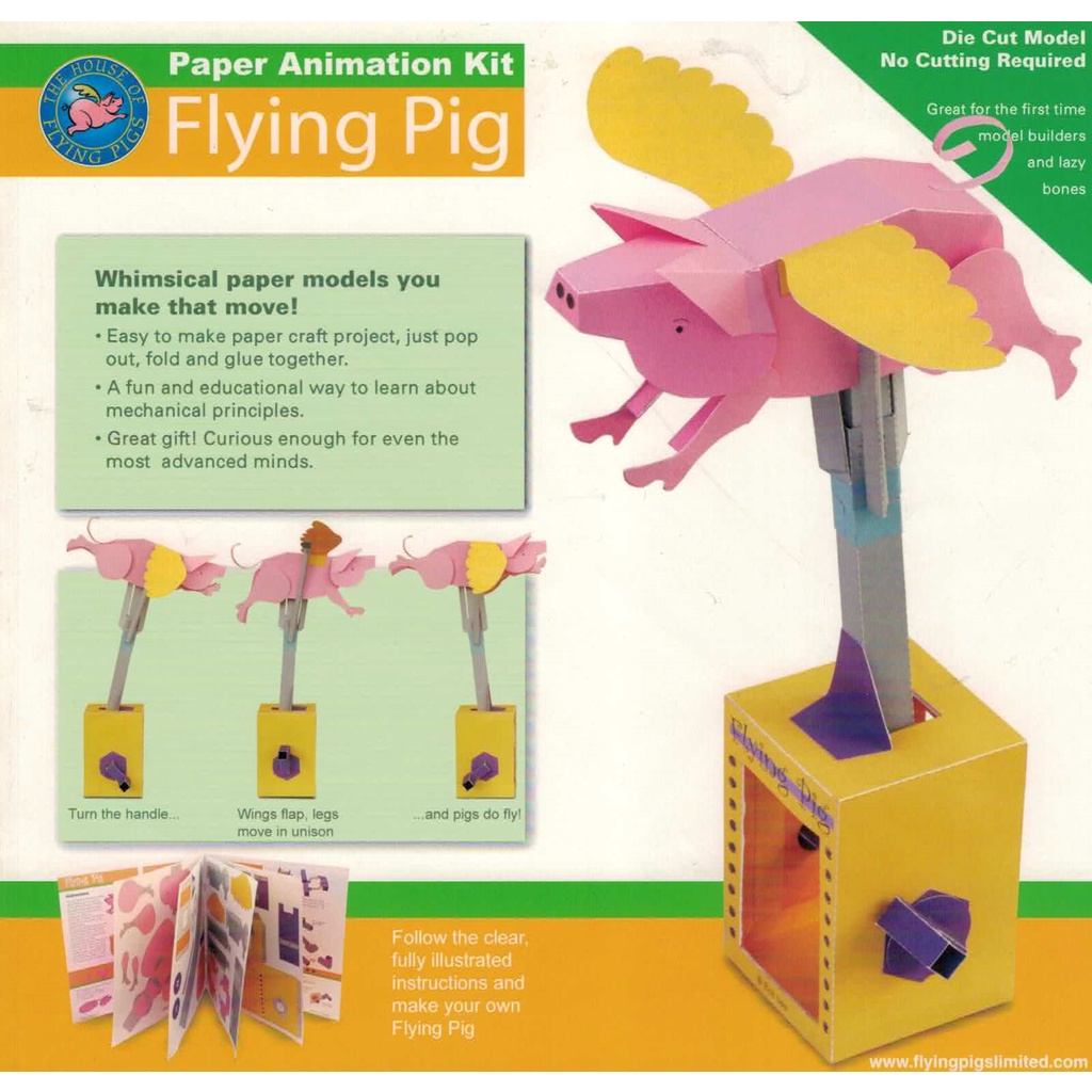 SG Ready Stock] Flying Pig - Paper Automata Kit | Shopee Singapore