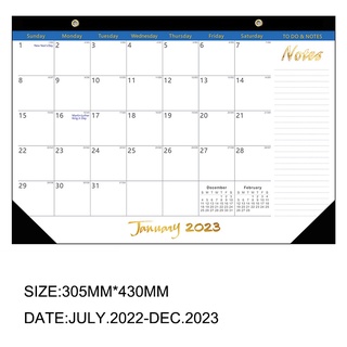 17 x 12 Thick Paper 2022-2023 Desk Calendar January 2022 Yearly Desk Calendar with Note List June 2023 Perfect for Planning and Organizing 18 Monthly Desk Wall Calendar Large Ruled Blocks 