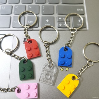 Image of 「 In stock 」 Fashion trend Lego heart pendant couple keychain building block element jewelry key chain gift for best friends and couples