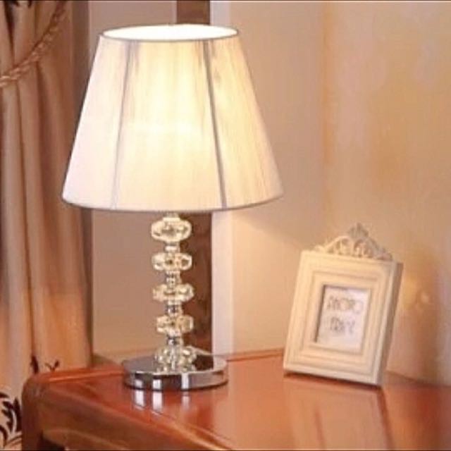 Crystal Bedside Table Lamp Light, How To Size A Table Lamp Shade
