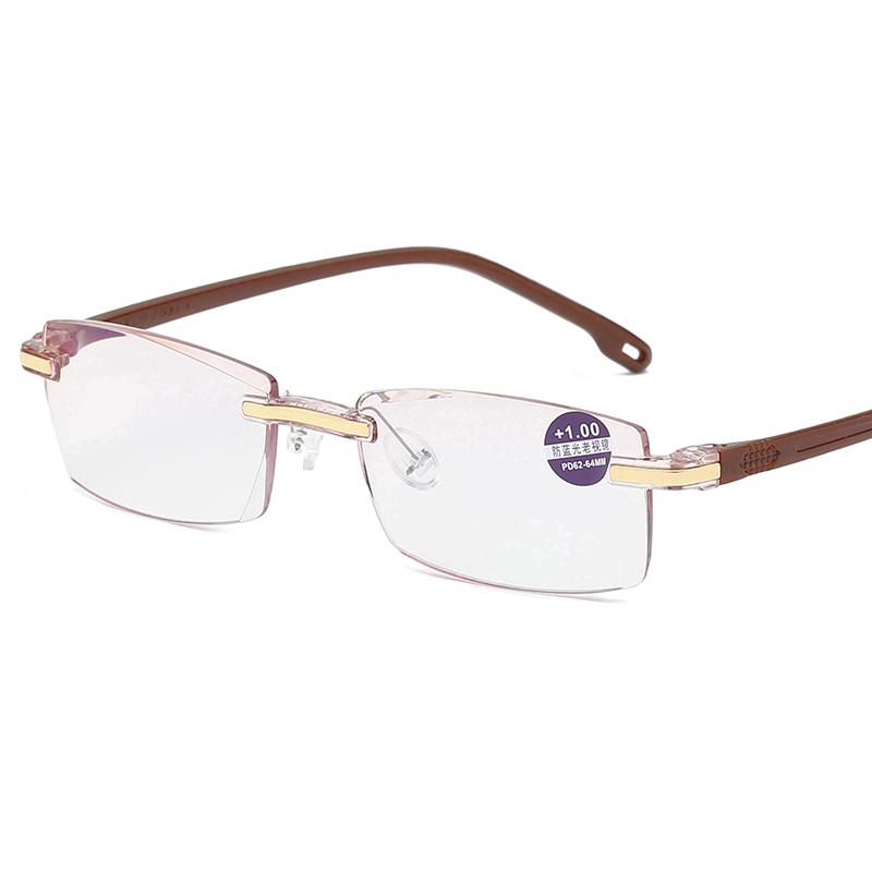 Coated Anti Blue Reading Glasses Without Borders For Men Women Reading Glasses Shopee Singapore