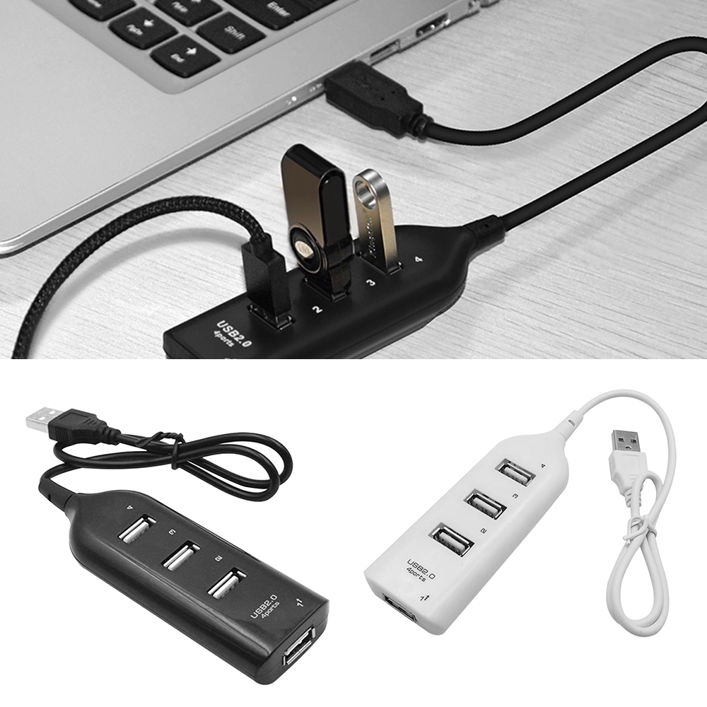4Ports USB2.0 Hub Interface USB Hub Extender Extension Connector For