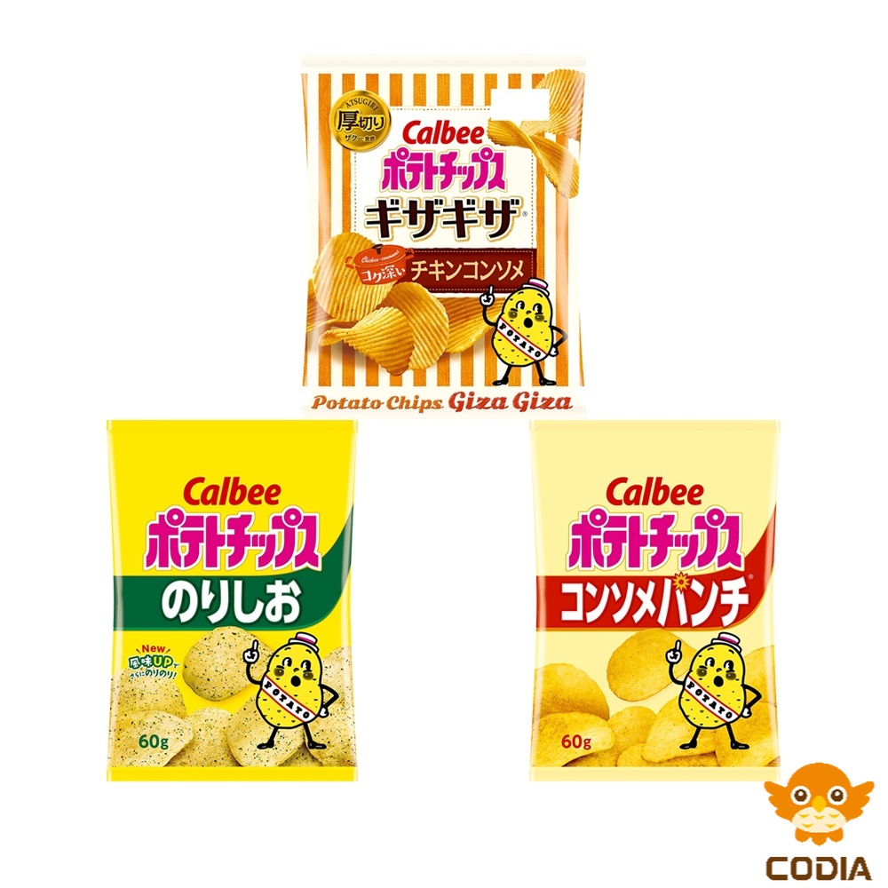 Calbee Potato Chips Zigzag Chicken Consomme /Consomme Punch /Seaweed