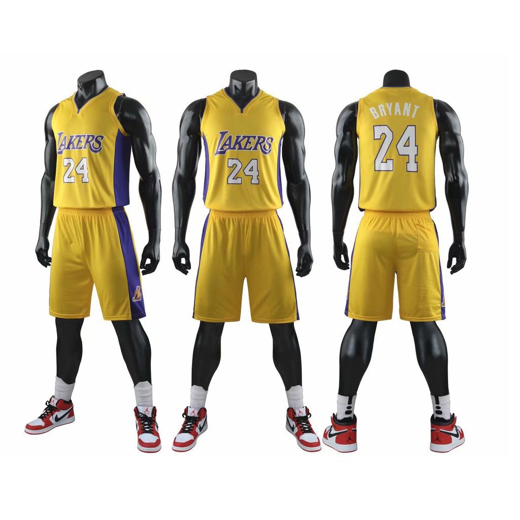 yellow and black kobe bryant jersey