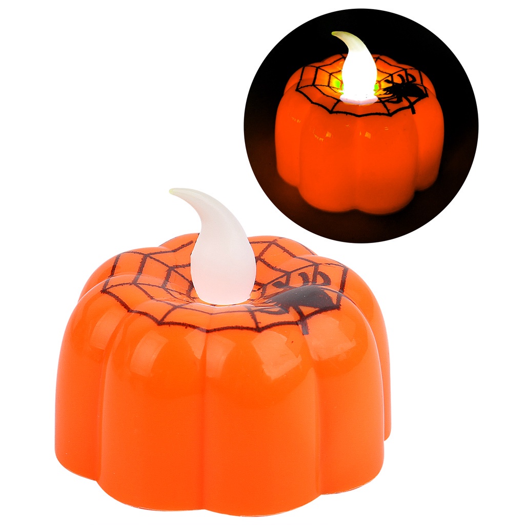 Halloween Candles Light Pumpkin Led Colorful Candlestick Party Decor