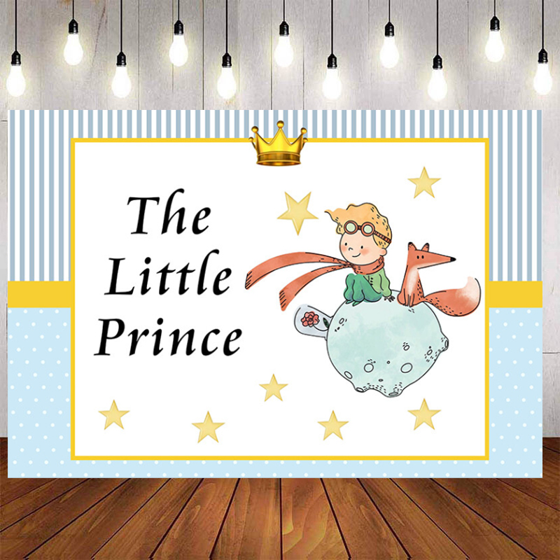 The Little Prince Movie Birthday Backdrop Cartoon Prince Crow Blue  Photography Background for Children Party Decoration Custom Name Photo |  Shopee Singapore