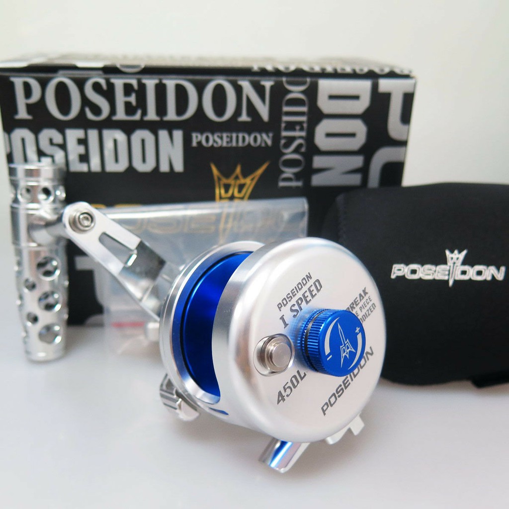 Poseidon 1 Speed 500R Silver/Blue Right Saltwater Fedex Priority 2days to USA 