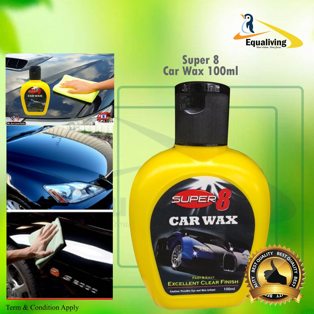 Shop Malaysia Ready Stock Car Wax Polish Glossy Wax Pengilap Kereta Kilat Motorcycle Bike Lorry Super 8 Malaysia 100 Ml Shopee Singapore