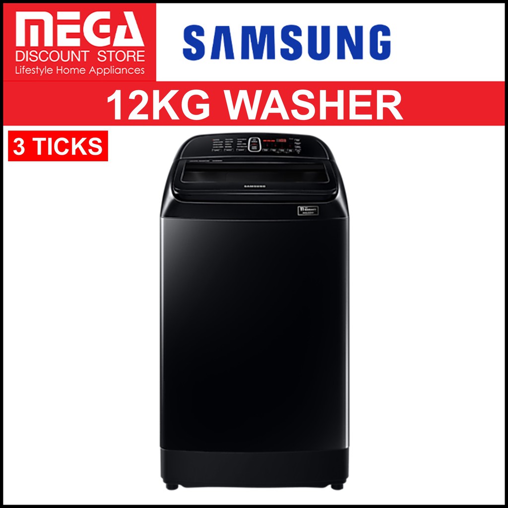 SAMSUNG WA12T5360BV/SP 12KG TOP LOAD WASHER (3 TICKS) Shopee Singapore