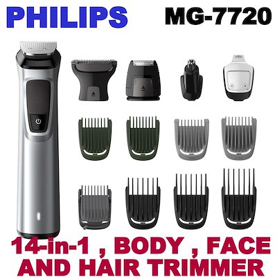 Philips 14 In 1 Hair Face And Body Trimmer Mg7720 Shopee Singapore