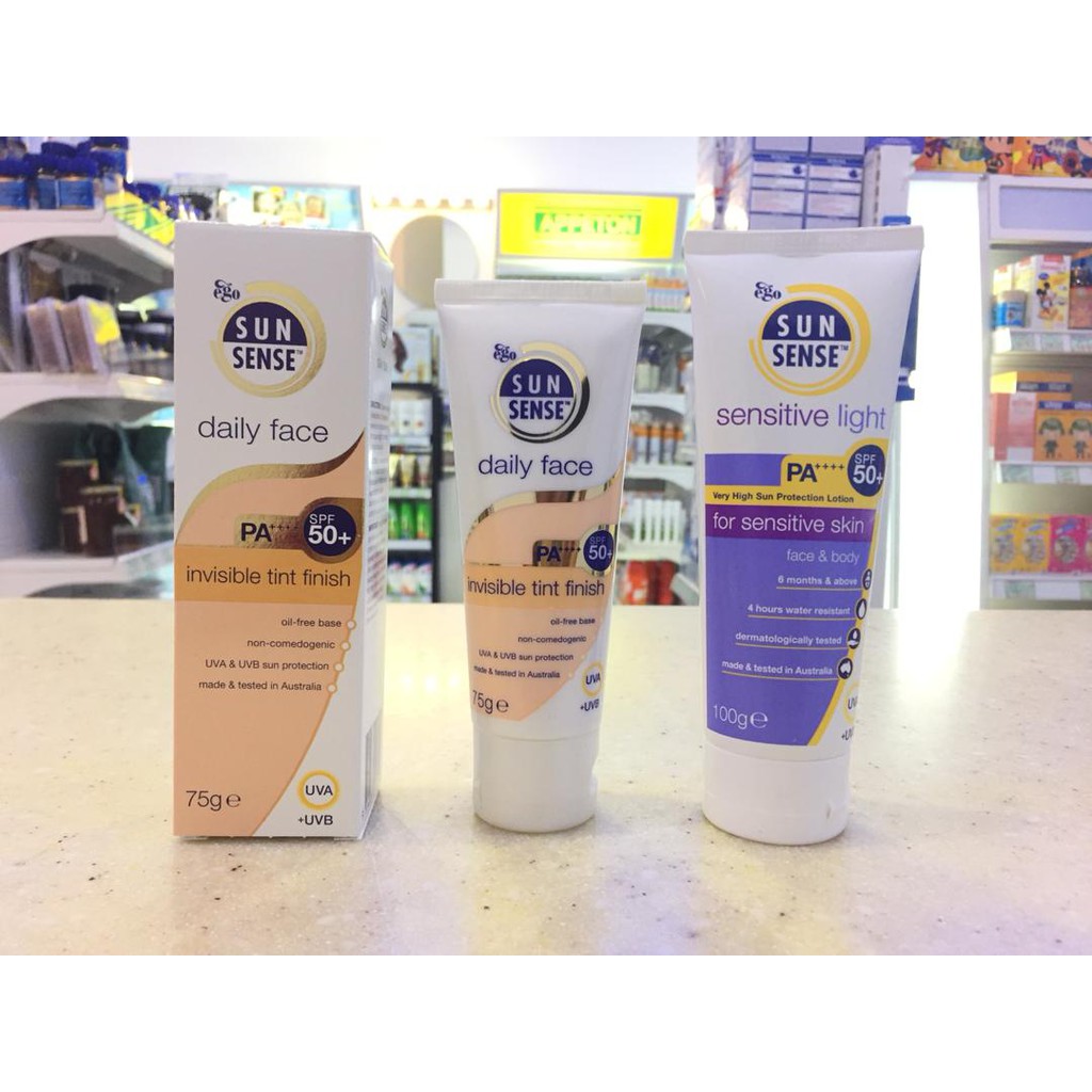 Shop Malaysia Ego Sunsense Pa Spf 50 Sensitive Light 100g Daily Face 75g Sunblock Shopee Singapore