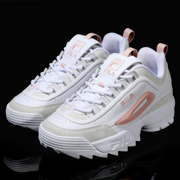 fila disruptor white pink