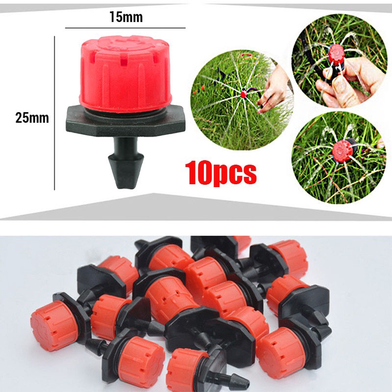10pcs/Lot Micro Flow Dripper Adjustable 8 Holes Scattering Spray