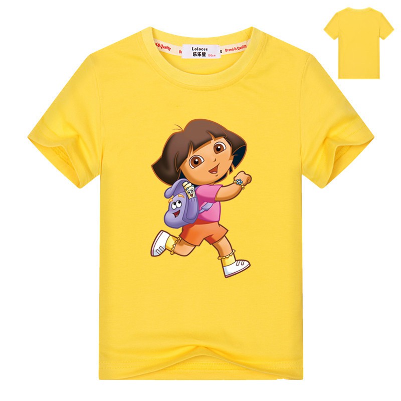 Dora The Explorer Dancing Toddler Little Girls Short Sleeve Tee Shirt Fashion Kids Party Tops Clothes Shopee Singapore - roblox explorer outfit