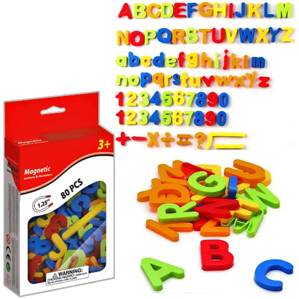 Magnetic English Letters Alphabet Numbers Symbols Set 80 Magnets 