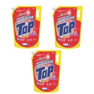 [Bundle of 3] Top Concentrated Liquid Detergent Refill, Anti Bacterial, 1.6kg
