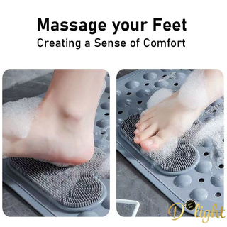 Dlight Anti Slip Bathroom Floor Mat with Suction Massage Bath Mat Shower Safety #3