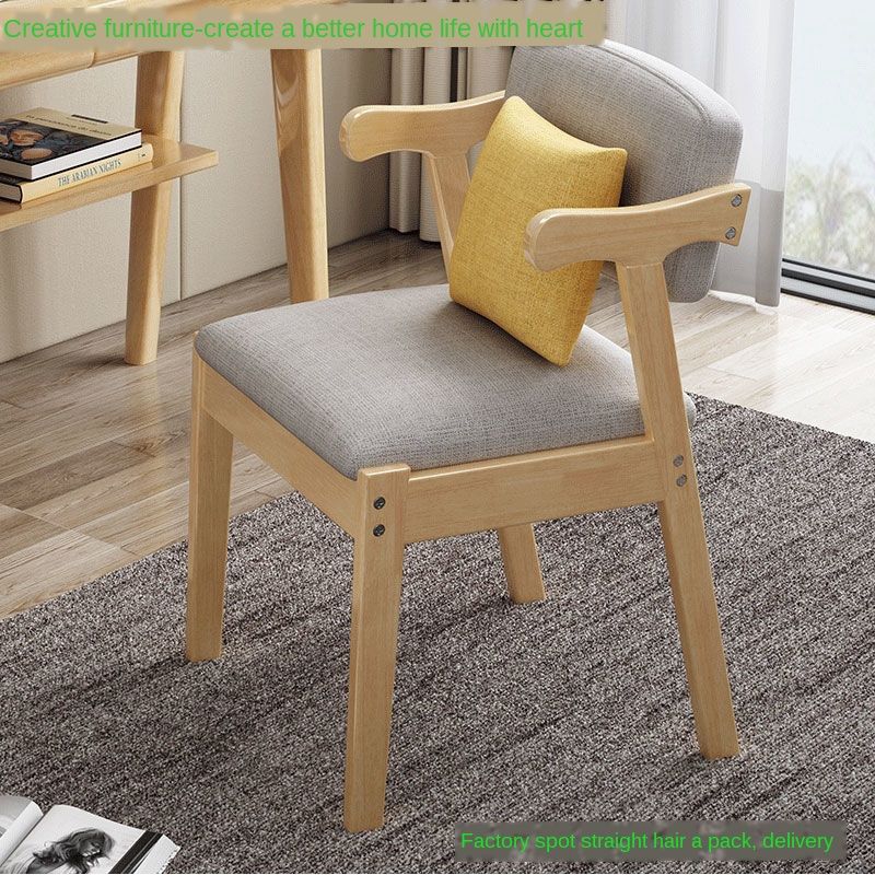 Nordic Japanese Solid Wood Dining Table And Chair Combination Modern Simple Book Tables And Chairs Rubber Wooden Chair Home Chair Study Chair Shopee Singapore
