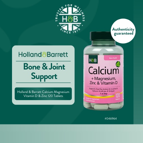 Holland & Barrett Calcium Magnesium Vitamin D & Zinc 120 Tablets
