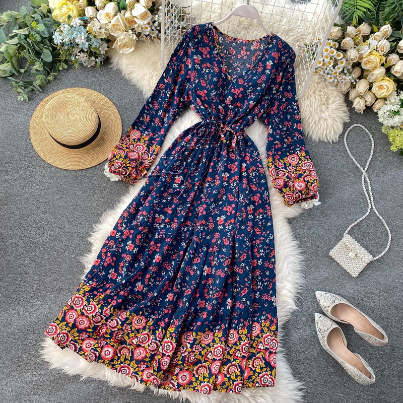 floral beach maxi dress