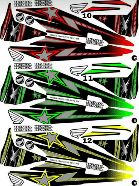 Sticker Striping Variation Thailand Thailook Honda Revo 100 2007 2010 Old Revo Wave X 4 Shopee Singapore